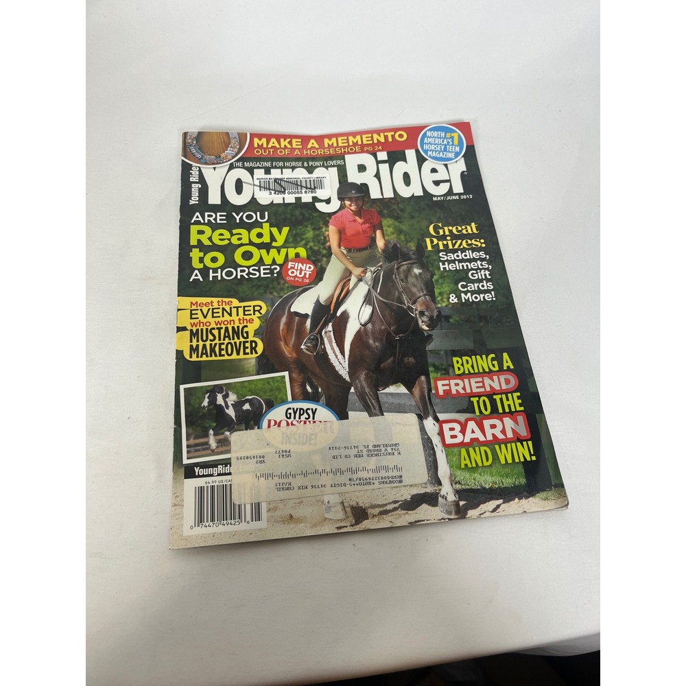 Young Rider Magazine May June 2013 Horse‎ Pony Lovers Mustang Gypsy Poster